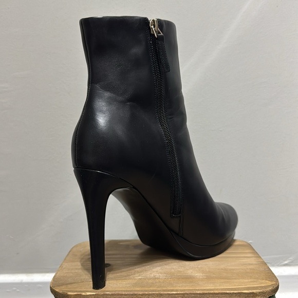Nine West Black Leather Ankle Boots - Picture 3 of 6